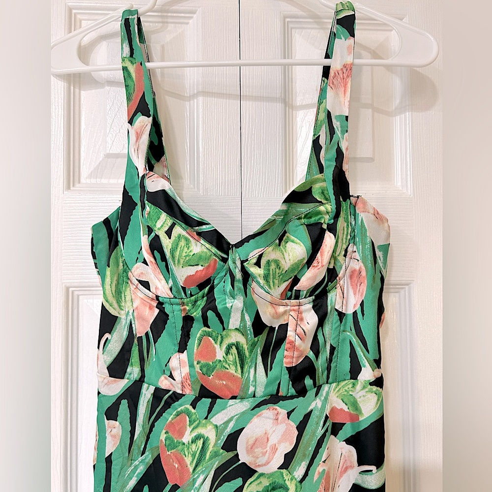 NWT ASTR Midi Dress with Corset Style Top